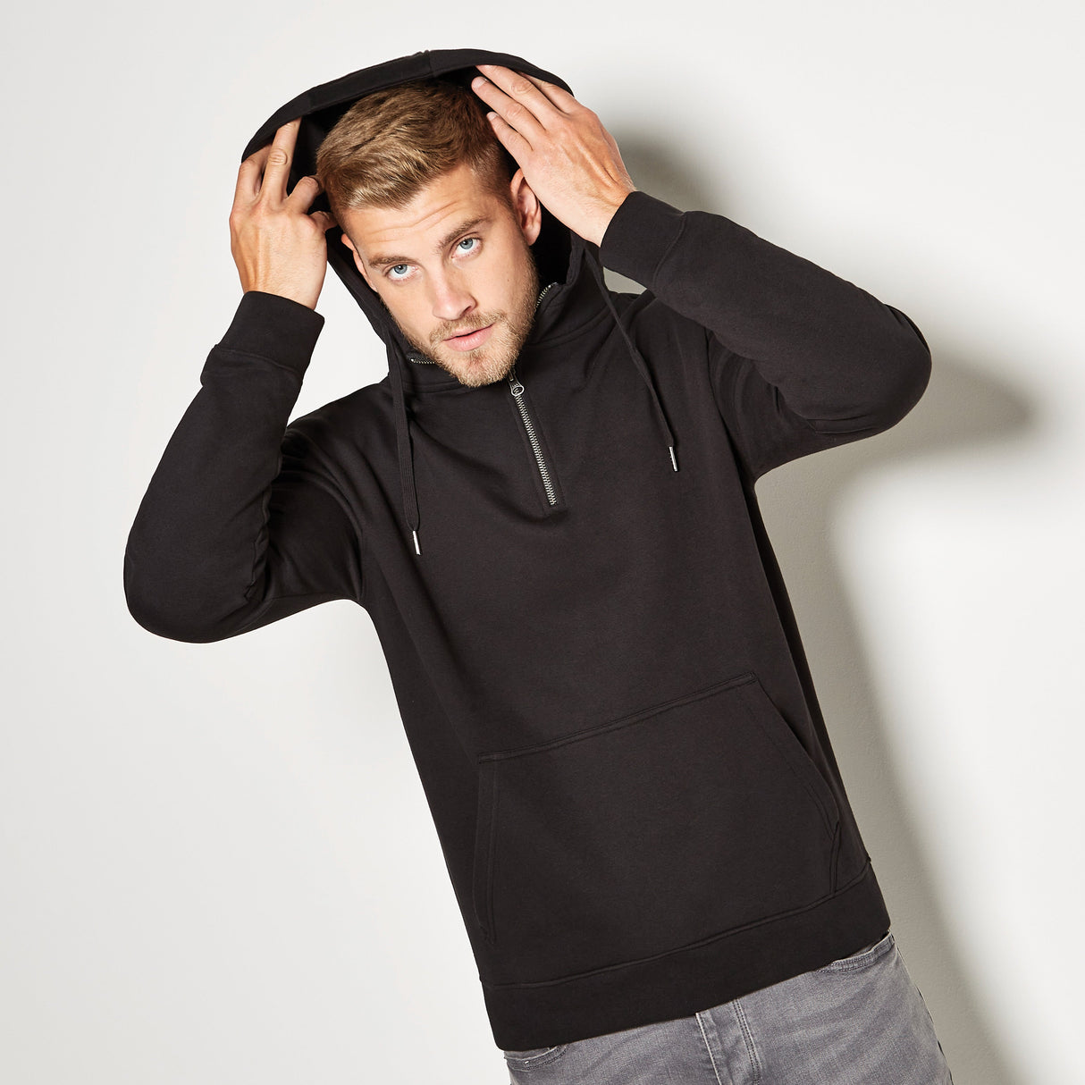 Kustom Kit Regular Fit 1/4 Zip Hoodie