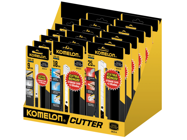 Komelon Snap-Off Knife CDU, 18 Piece