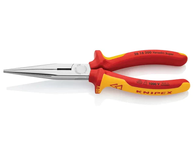 Knipex VDE Long Snipe Nose Side Cutting Pliers 200mm