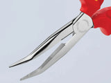 Knipex VDE Long Bent Snipe Nose Side Cutting Pliers 200mm