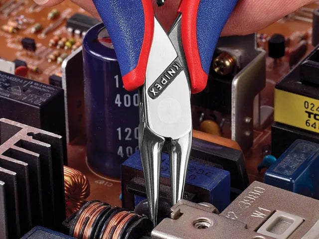 Knipex Round Nose Electronics Pliers Multi-Component Grip 115mm