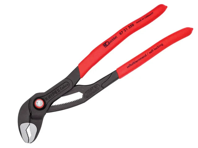 Knipex Cobra® Quickset Water Pump Pliers PVC Grips 250mm