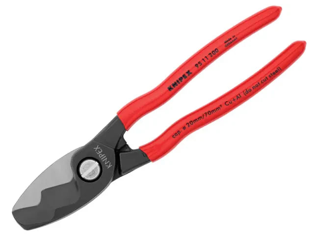 Knipex Cable Shears with Twin Cutting Edge PVC Grip 200mm