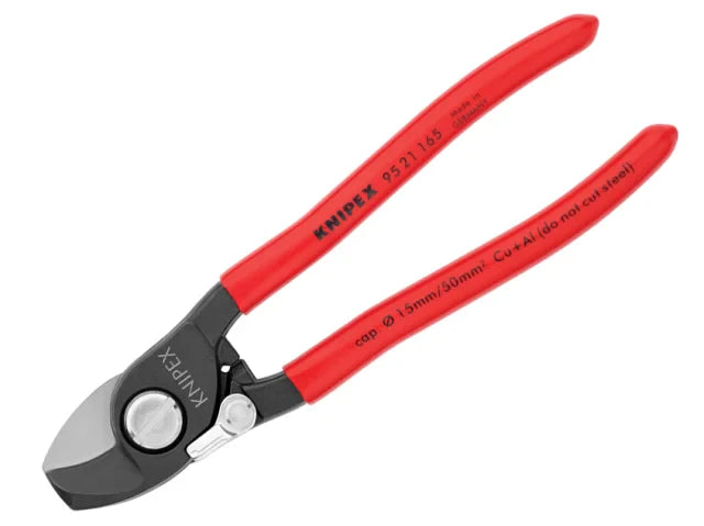 Knipex Cable Shears PVC Grip with Return Spring 165mm
