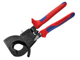 Knipex Ratchet Action Cable Shears Multi-Component Grip 250mm