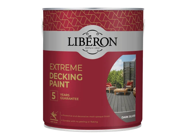 Liberon Extreme Decking Paint Dark Silver 2.5 litre