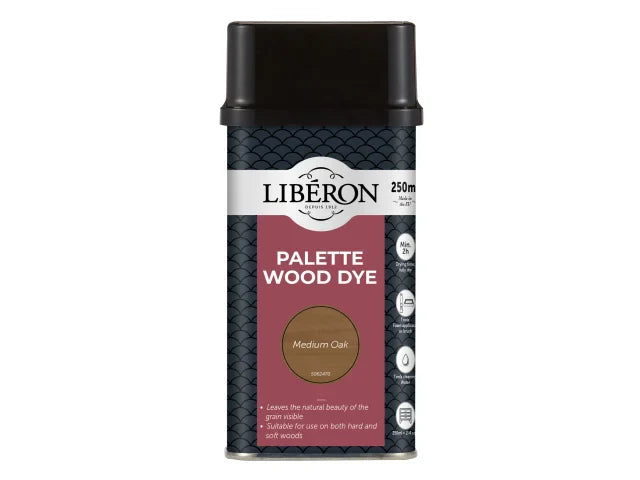 Liberon Palette Wood Dye Medium Oak 250ml