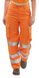 Beeswift Ladies Rail Spec Trousers Orange