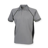 Finden & Hales Piped Performance Polo  - Gunmetal Grey/Black/Black*