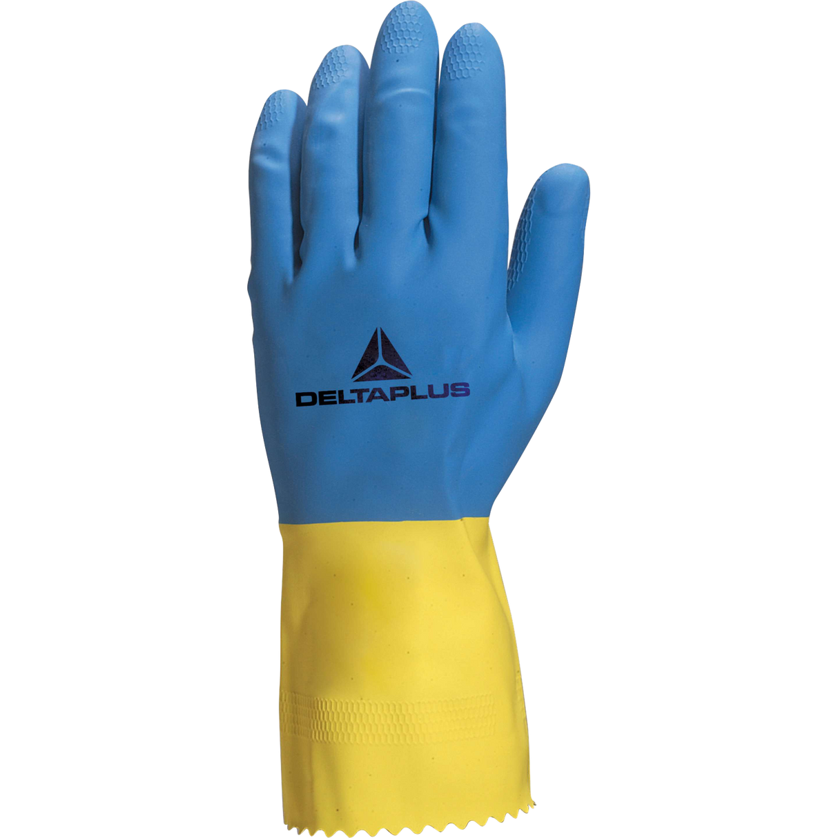 Delta Plus DUOCOLOR VE330 - uble-Layer Latex Chemical Gloves – Durable Protection & Enhanced Grip