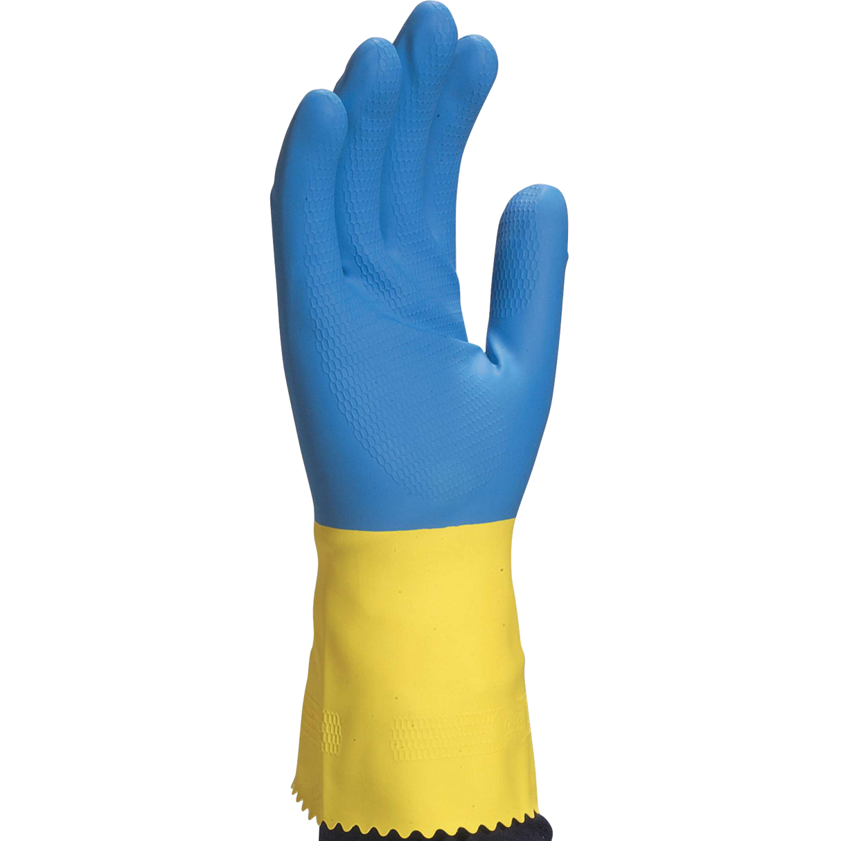 Delta Plus DUOCOLOR VE330 - uble-Layer Latex Chemical Gloves – Durable Protection & Enhanced Grip