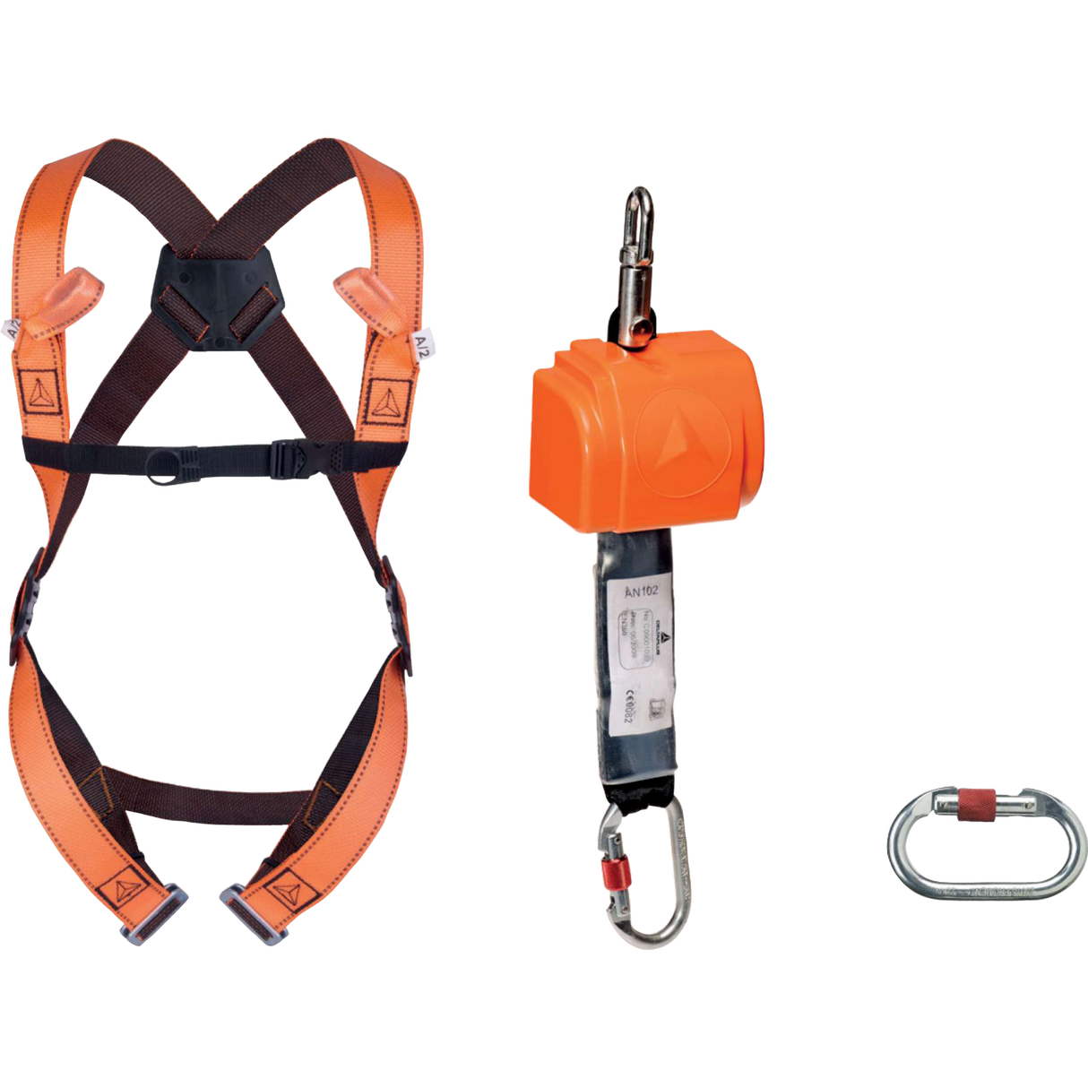 Delta Plus ELARA140 - Fall Arrest Kit with Two-Coloured Harness & Self-Retractable Fall Arrester