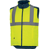 Delta Plus FIDJI HV Reversible High-Visibility Bodywarmer – Waterproof, Warm, & Durable