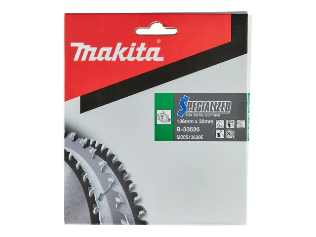 Makita B-33526 Specialized for Metal Cutting Saw Blade 136 x 20mm x 30T