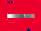 Maun Steel Straight Edge Imperial 12in