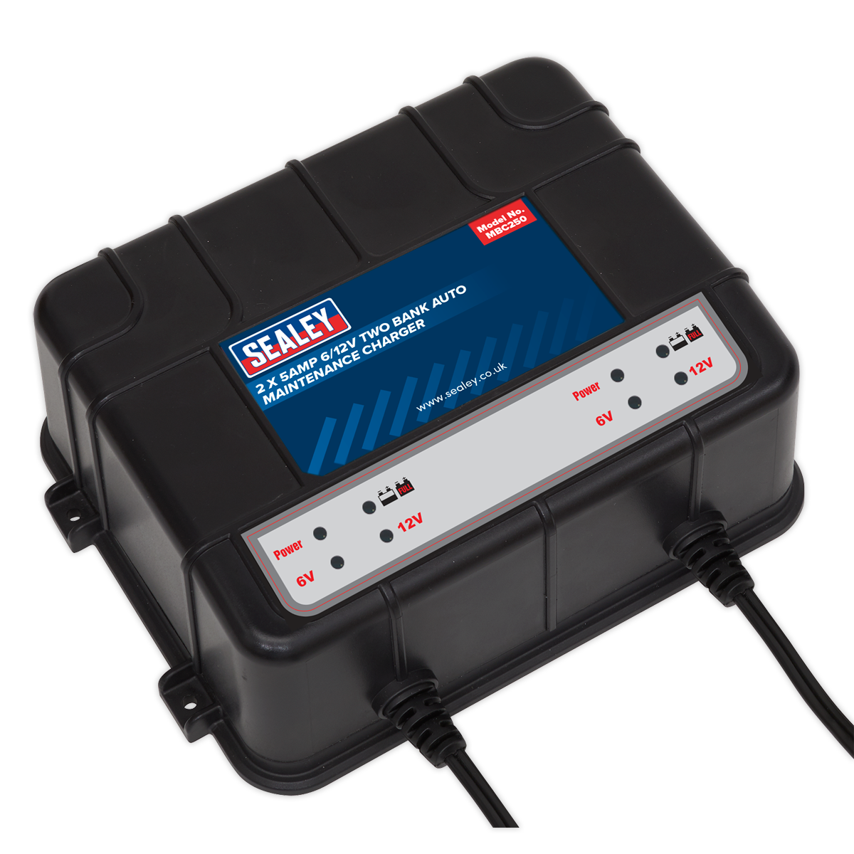 Sealey Two Bank 6/12V 10A (2 x 5A) Auto Maintenance Charger