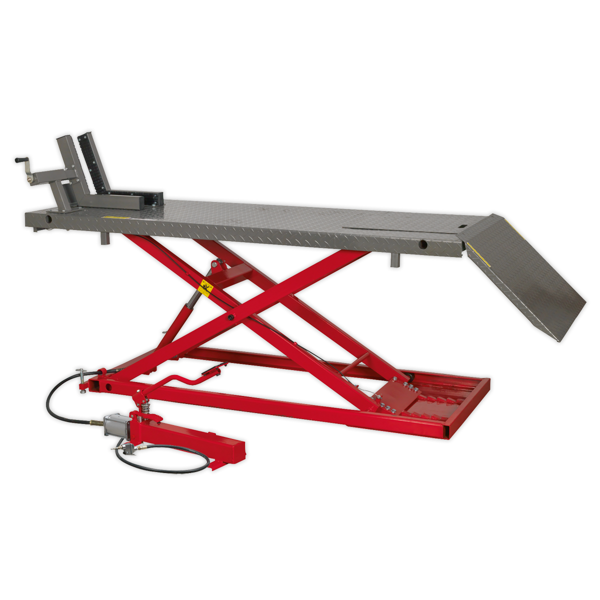 Sealey Motorcycle Lift 680kg Capacity Heavy-Duty Air/Hydraulic