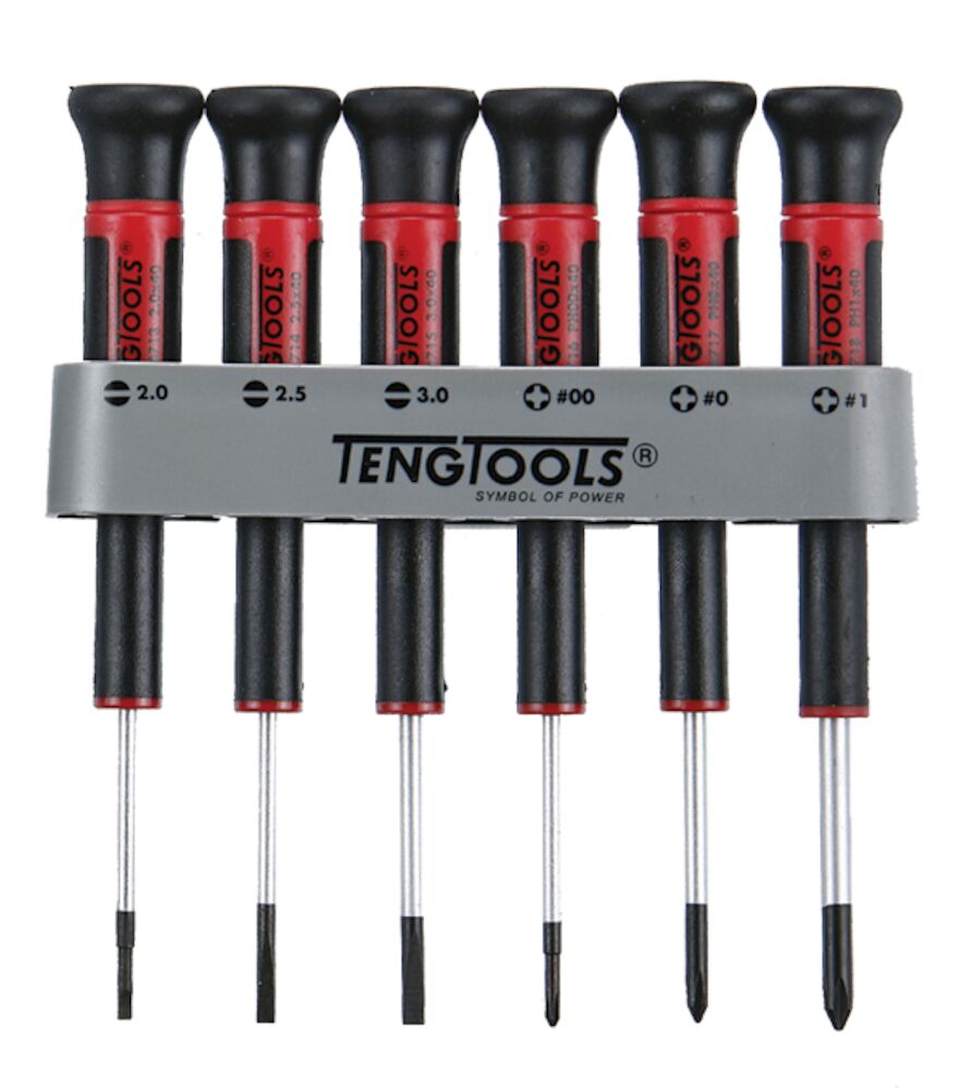 Teng Tools Mini Screwdriver Set Flat & PH 6 Pieces