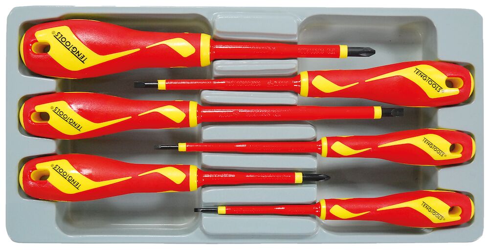 Teng Tools Insulated Screwdriver Set Flat & PH 6 Pieces