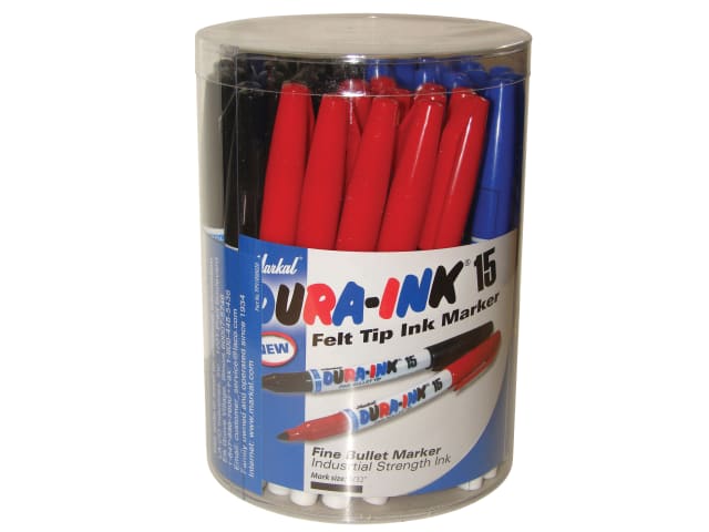 Markal DURA-INK® 15 Fine Tip Marker Mixed Colours (Tub 48)