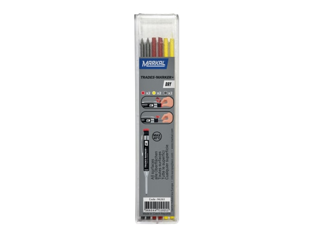 Markal TRADES-MARKER® DRY Assorted Refills (Pack 6)