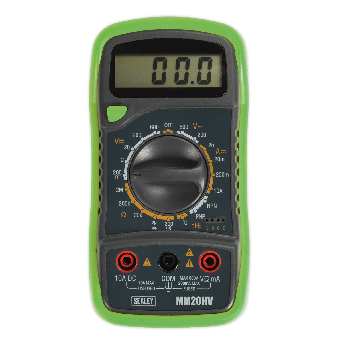 Sealey Digital Multimeter 8-Function with Thermocouple Hi-Vis