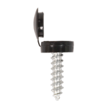 Sealey Numberplate Screw & Flip Cap 4.2 x 19mm Black Pack of 50