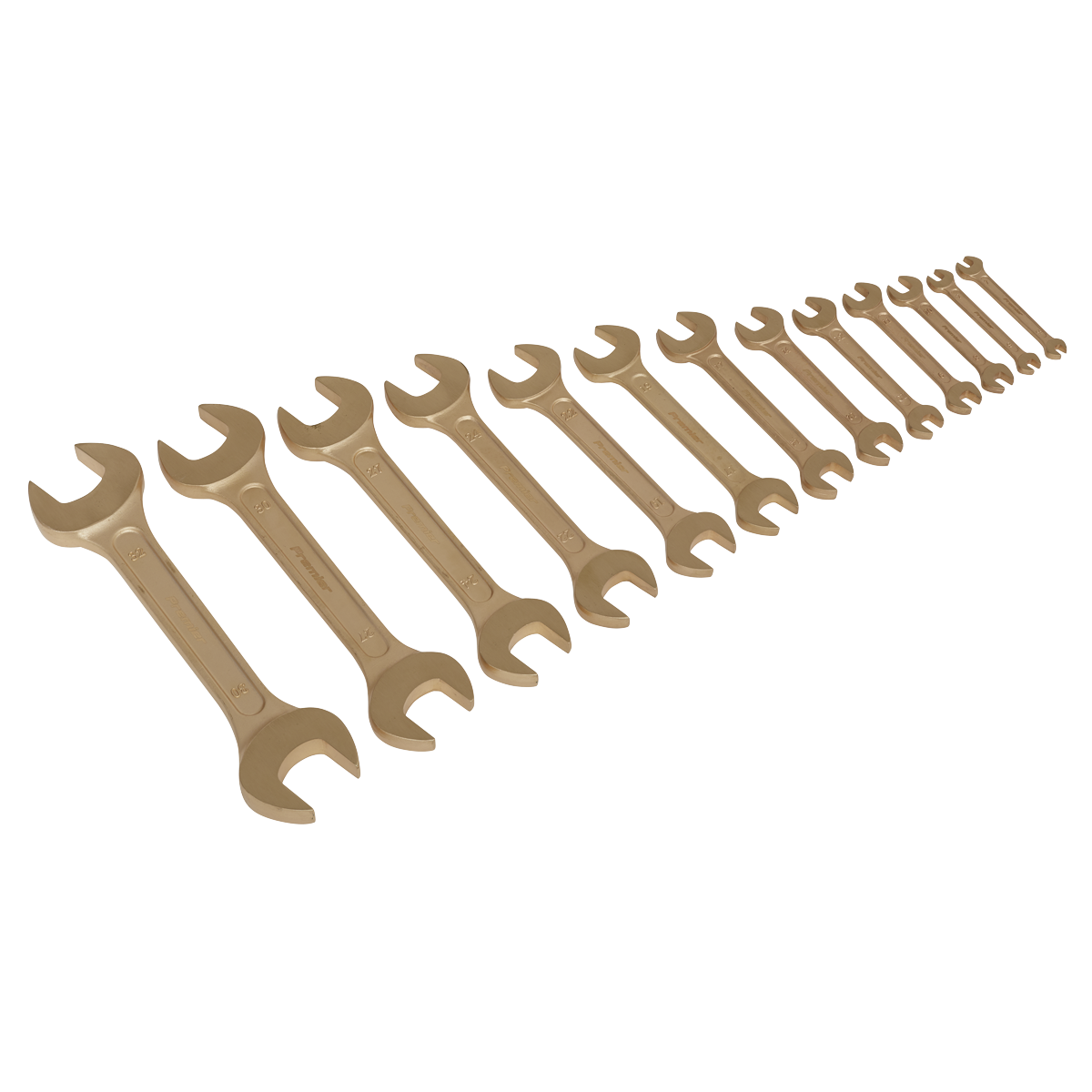 Sealey Double Open-End Spanner Set 13pc - Non-Sparking