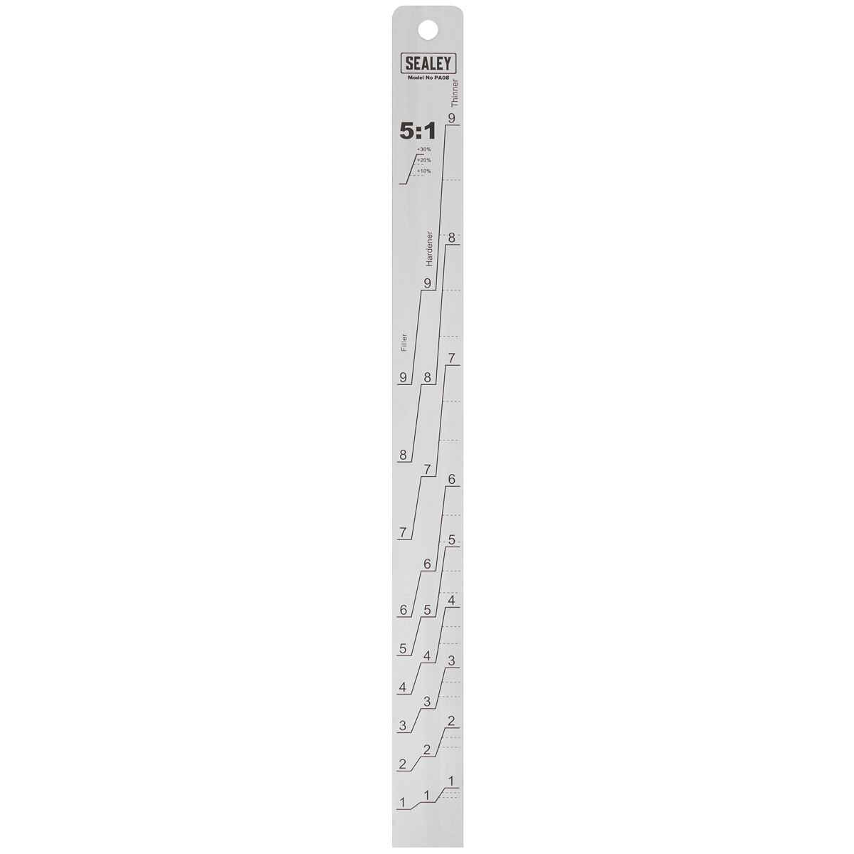 Sealey Aluminium Paint Measuring Stick 5:1/5:3