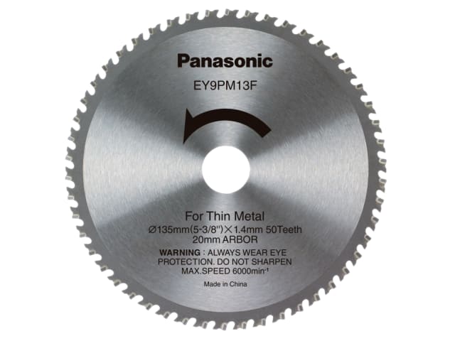 Panasonic EY9PM13F32 Metal Cutting TCT Blade 135 x 20mm x 50T