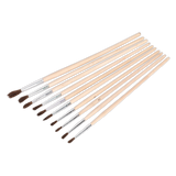 Sealey Touch-Up Paint Brush Assortment 10pc Wooden Handle