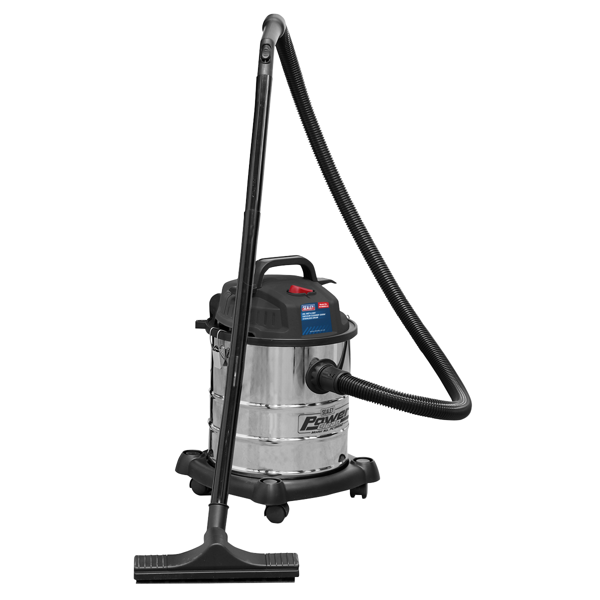 Sealey Vacuum Cleaner Wet & Dry 20L 1200W/230V Stainless Drum