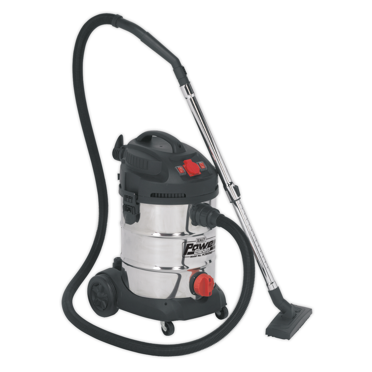 Sealey Vacuum Cleaner Industrial 30L 1400W/230V Stainless Drum Auto Start