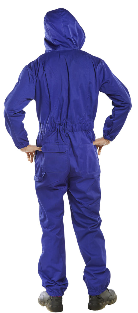 Beeswift Super Click Hooded Boiler Suit Royal Blue