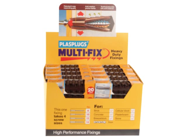 Plasplugs BJP700 Heavy-Duty Fixings (50 Packs x 20 Plugs)