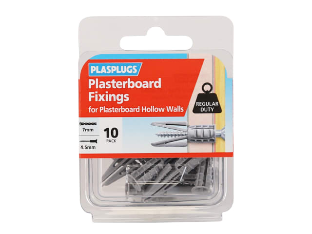 Plasplugs CF 104 Standard Plasterboard Fixings Pack of 10