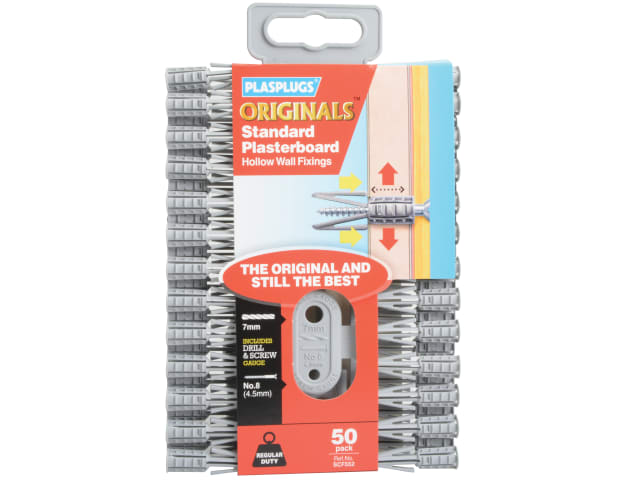 Plasplugs SCF 552 ORIGINALS Plasterboard Fixings (50)