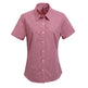 Premier Women's Microcheck (Gingham) Short Sleeve Cotton Shirt