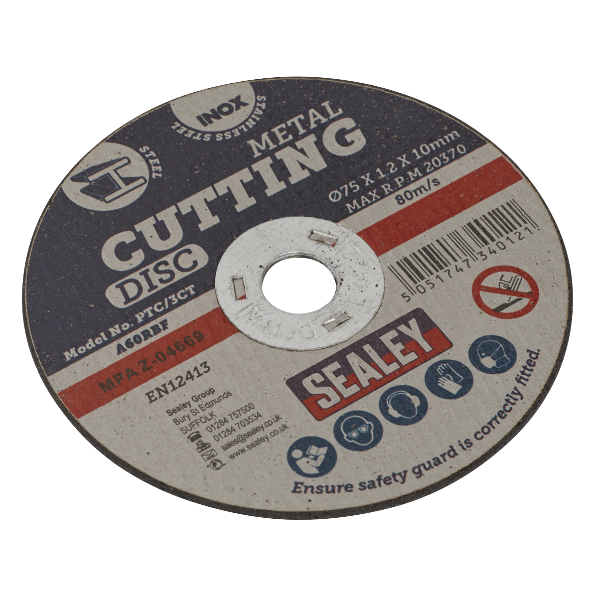 Sealey Cutting Disc Ø75 x 1.2mm Ø10mm Bore