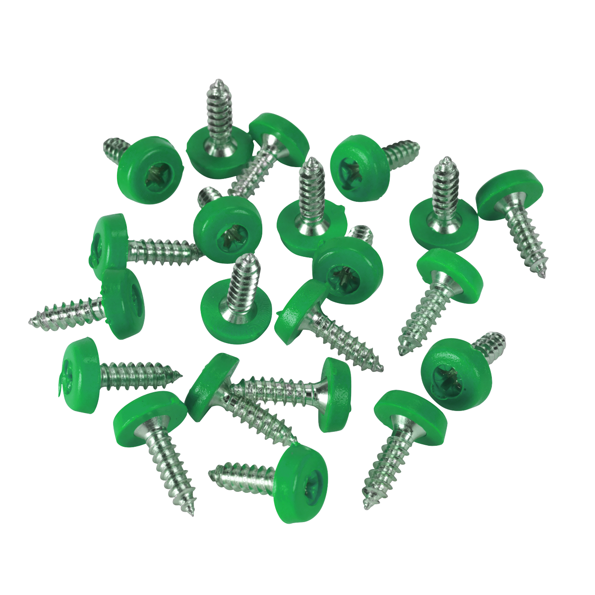 Sealey Green Numberplate Screws 4.8 x 18mm - Pack of 50