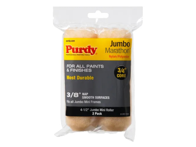 Purdy® Marathon Jumbo Mini Roller Sleeve 114 x 19mm (4.1/2 x 3/4in) (Pack 2)