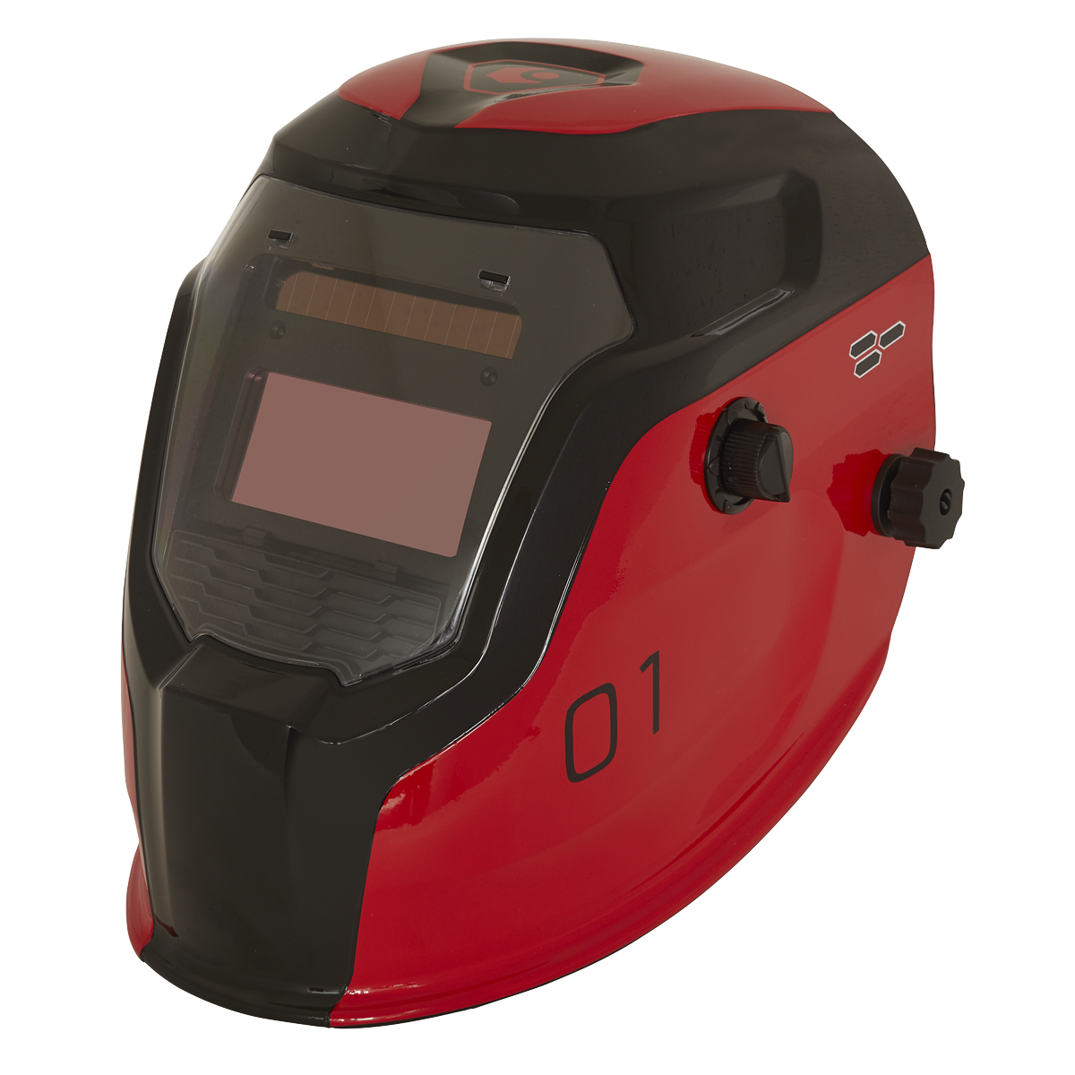 Sealey Welding Helmet Auto Darkening - Shade 9-13 - Red PWH1
