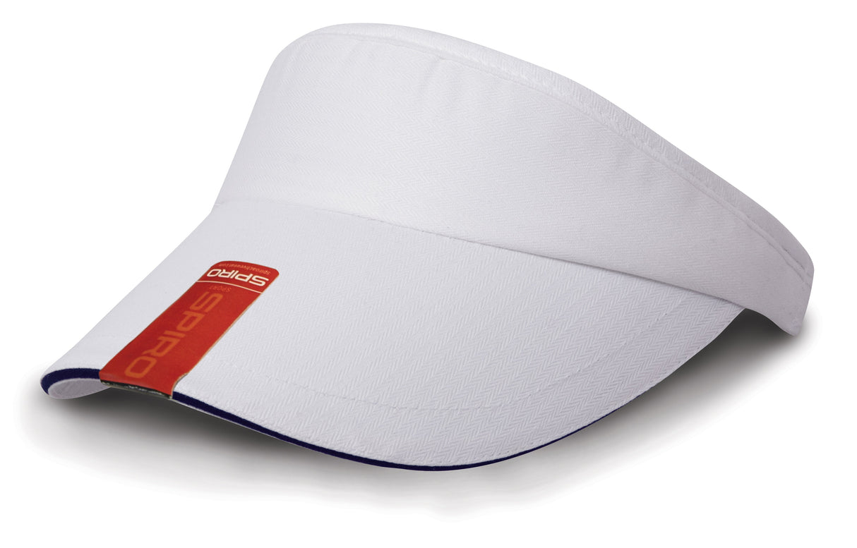 Result Headwear Herringbone Sun Visor With Sandwich Peak