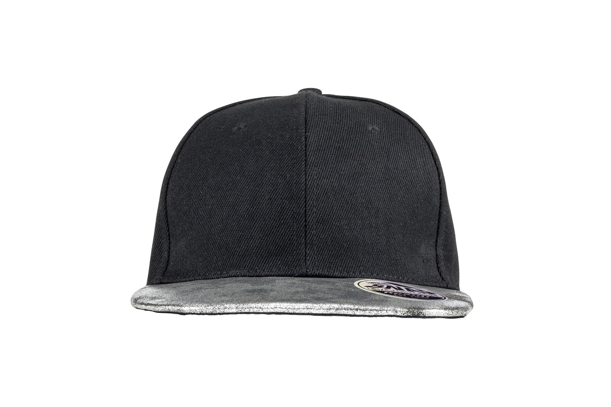 Result Headwear Bronx Glitter Flat Peak Snapback Cap