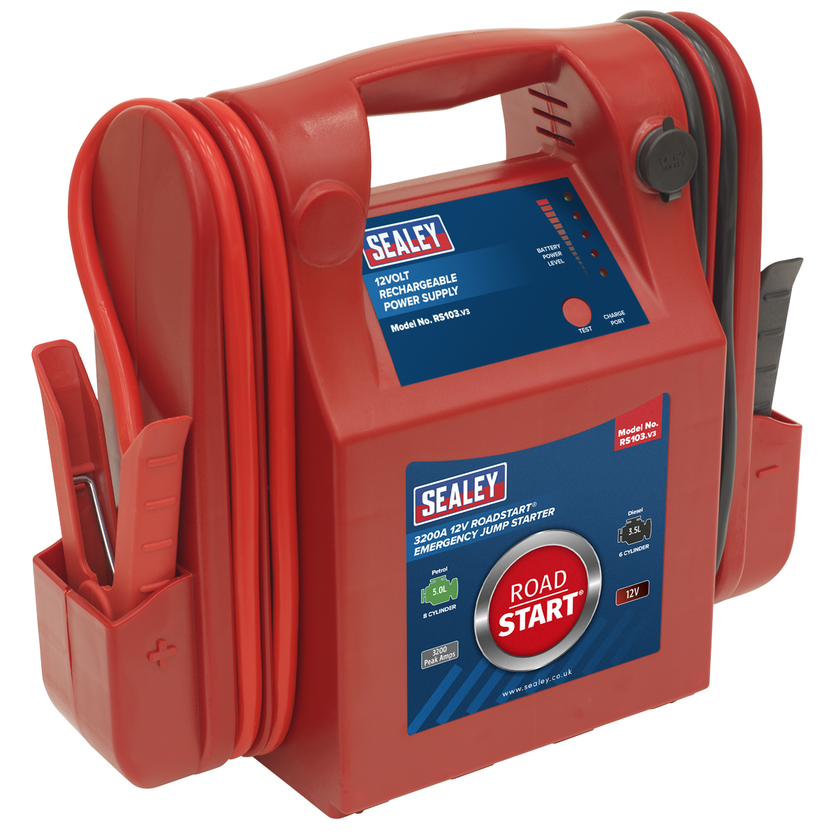 Sealey RoadStart® Emergency Jump Starter 12V 3200 Peak Amps