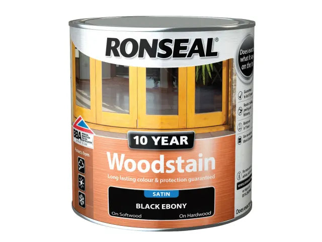 Ronseal 10 Year Woodstain Ebony 750ml
