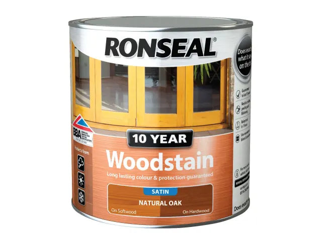 Ronseal 10 Year Woodstain Natural Oak 2.5 litre
