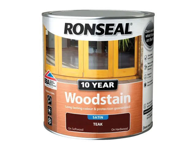 Ronseal 10 Year Woodstain Teak 2.5 litre