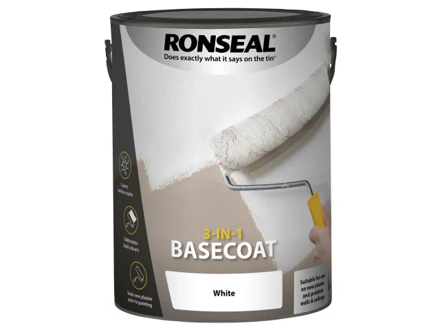 Ronseal 3-in-1 Basecoat White 5 litre