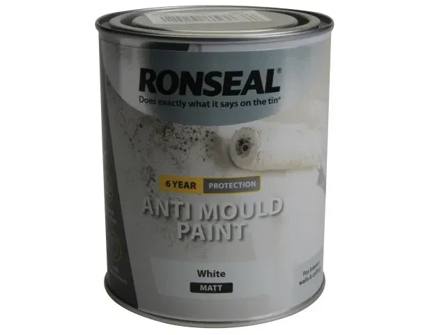 Ronseal 6 Year Anti Mould Paint White Matt 750ml